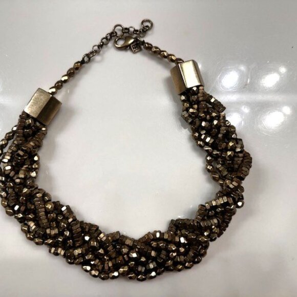 Banana Republic Gold color multistrand necklace choker jewelry - Holidays !! - Picture 6 of 7